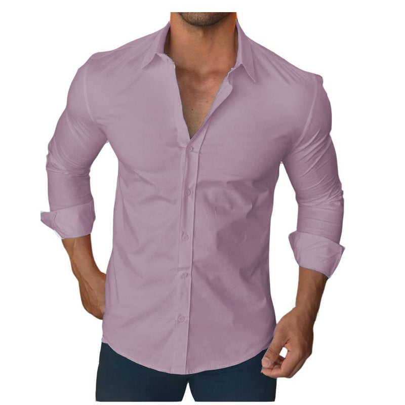 Camisa Social Masculina Slim fit Luxo, Moda Estilosa, Manga Longa