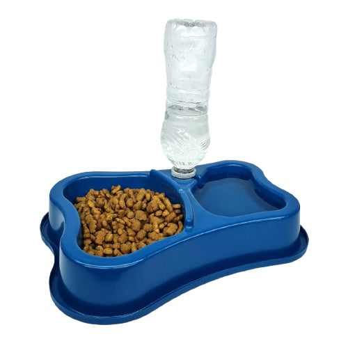 Comedouro Duplo Anti Formiga, Pet Bebedouro automático com suporte para Garrafa - Para cachorro, gato, coelho