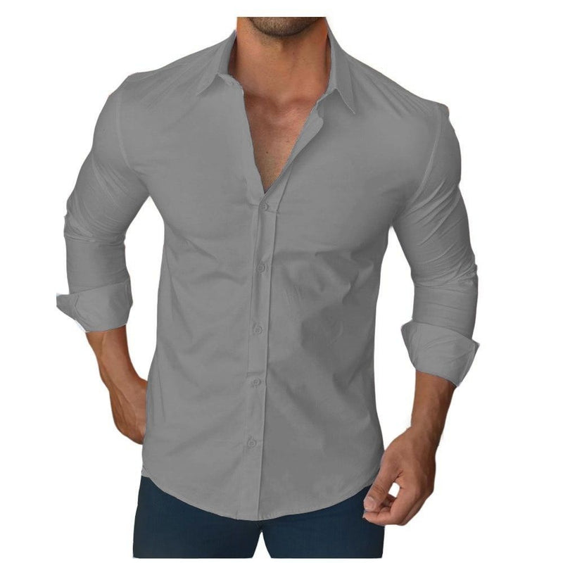 Camisa Social Masculina Slim fit Luxo, Moda Estilosa, Manga Longa