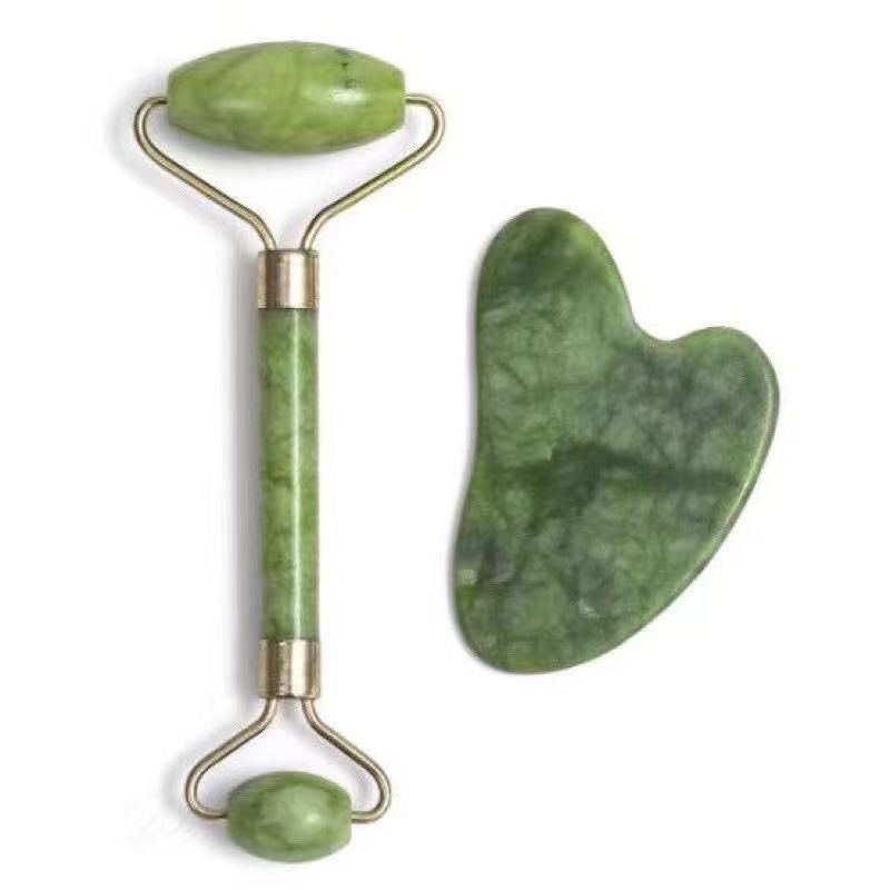 Rolo Pedra de Jade, Placa Gua Sha, Massagem Facial Anti Ruga, Anti-idade.