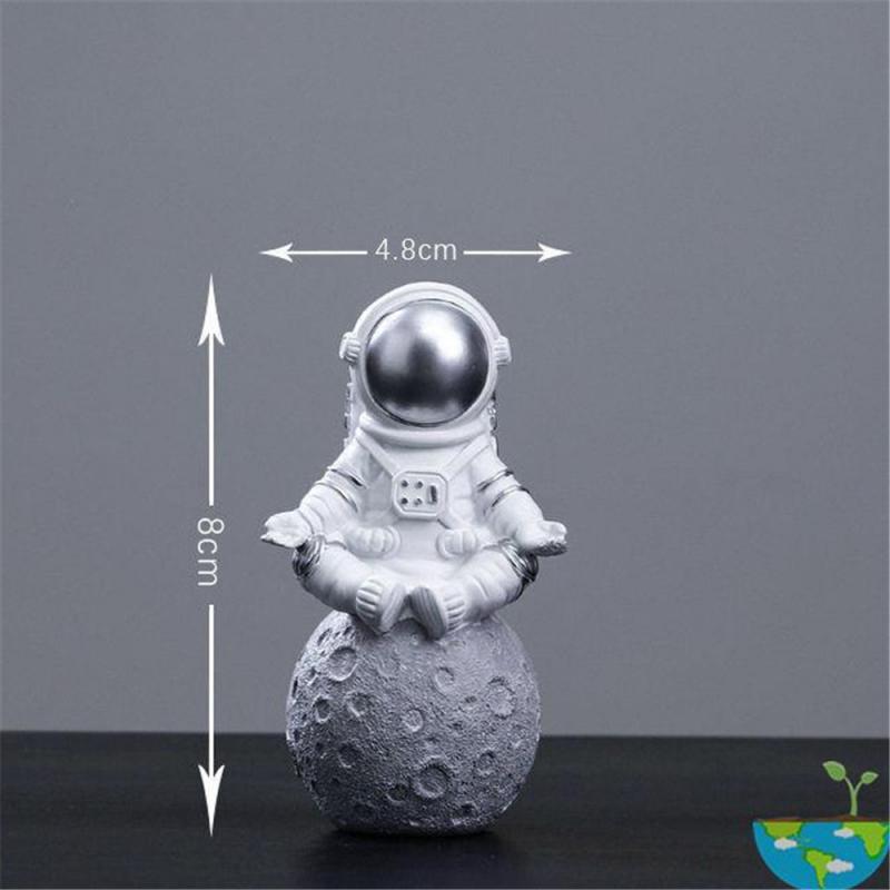 Resina Astronauta, Estátua para Quarto e Escritório, Spaceman, Miniatura Figurines, Acessórios de Decoração, Presentes