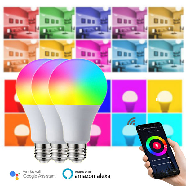 Lâmpada inteligente em LED, Alexa, Multicolorida, 15w