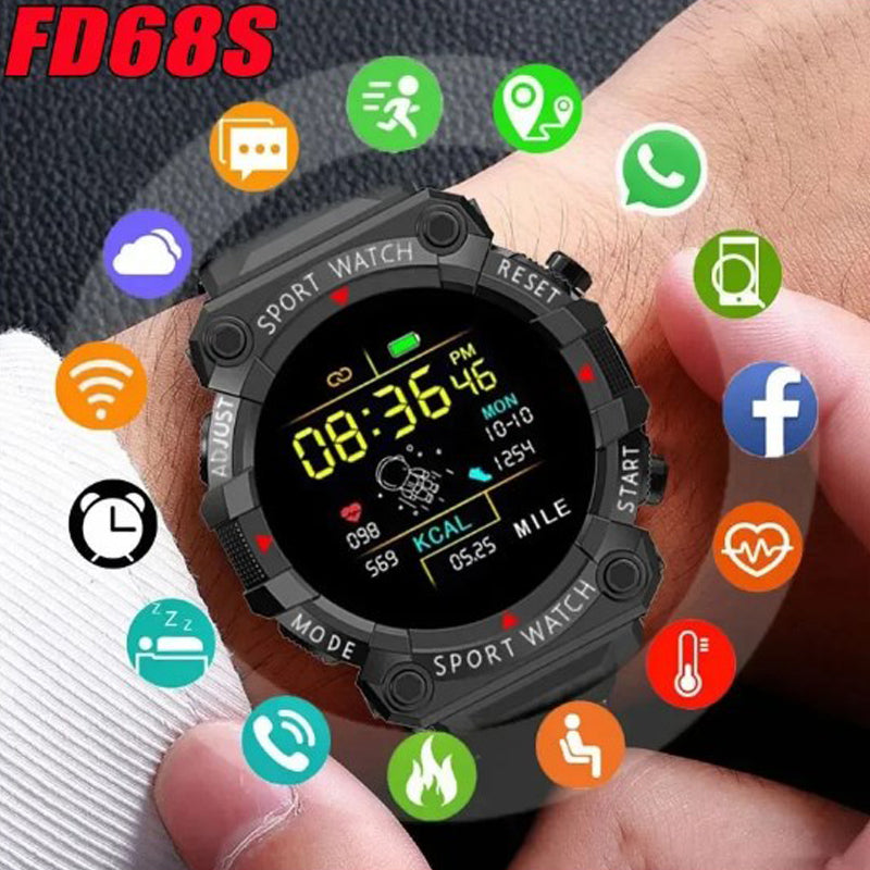 Relógio Inteligente Bluetooth para homens e mulheres, Pulseira de fitness, Pulseira inteligente, Tela sensível ao toque, Esportes, iOS, Android, IP68, 2023