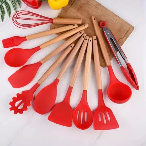 Kit Colher de Silicone para Cozinha