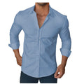 Camisa Social Masculina Slim fit Luxo, Moda Estilosa, Manga Longa