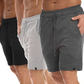 Kit 3 Bermudas Moletom Masculina, Moletinho - Casual, Academia, Treino