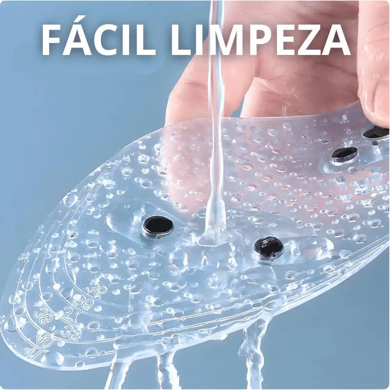 Palmilha de Silicone Magnética, Gel Ajustável, Massagem, Acupuntura, Reflexologia, Circulação - Palmilhas Tenis - NIBUS