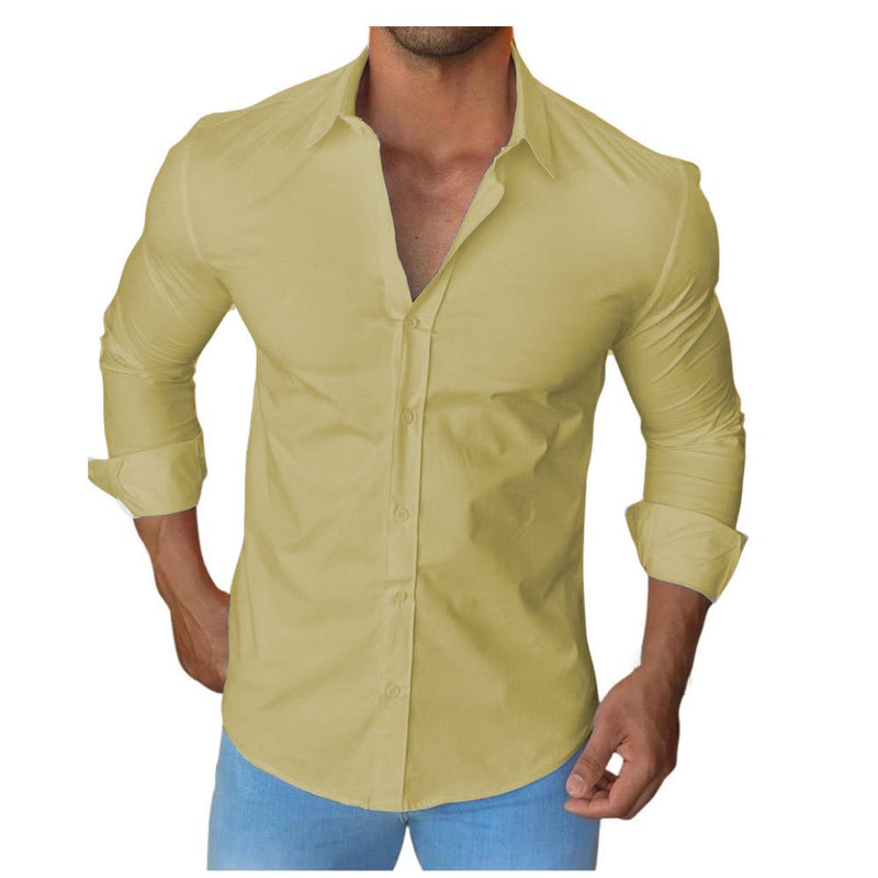 Camisa Social Masculina Slim fit Luxo, Moda Estilosa, Manga Longa