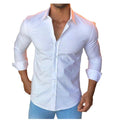 Camisa Social Masculina Slim fit Luxo, Moda Estilosa, Manga Longa