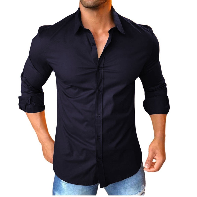 Camisa Social Masculina Slim fit Luxo, Moda Estilosa, Manga Longa