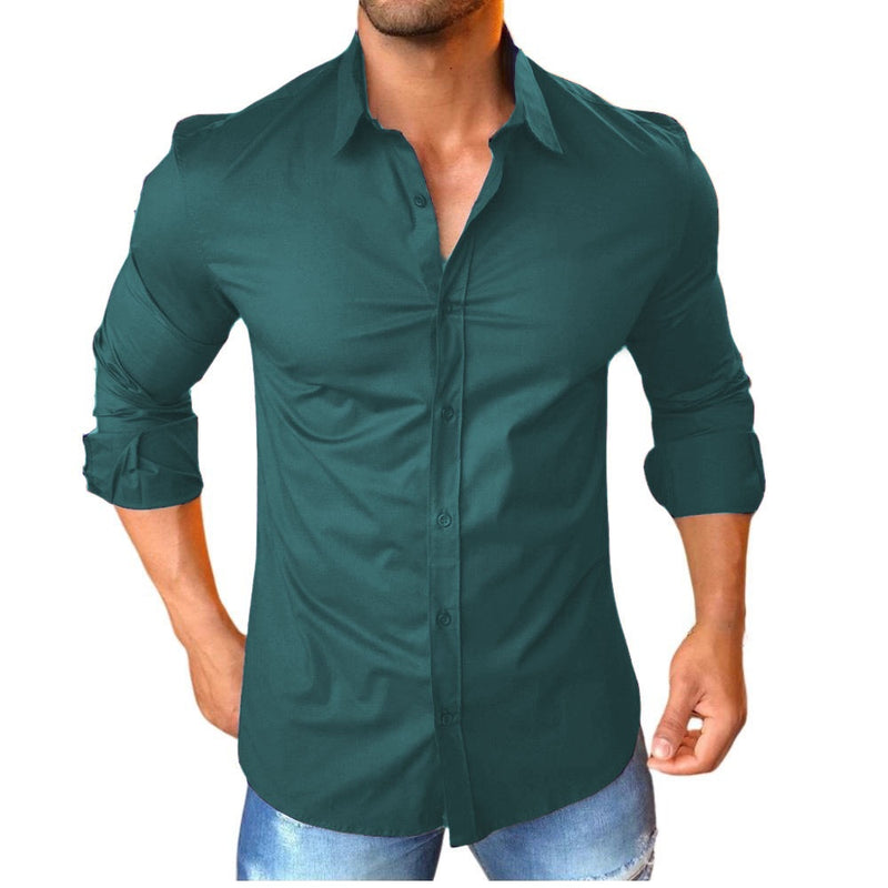 Camisa Social Masculina Slim fit Luxo, Moda Estilosa, Manga Longa