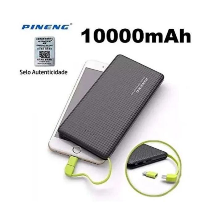 Carregador Portátil, Pineng Power Bank, 10.000mah, IPhone V8