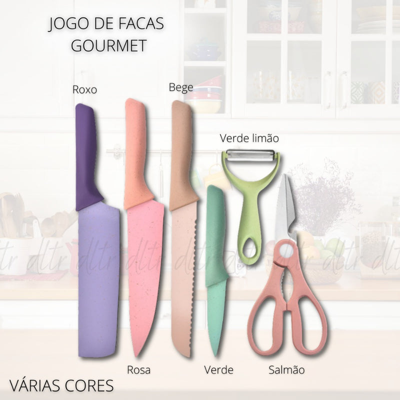 Kit profissional de body building para cozinha, conjunto de 6 peças, culinária colorida