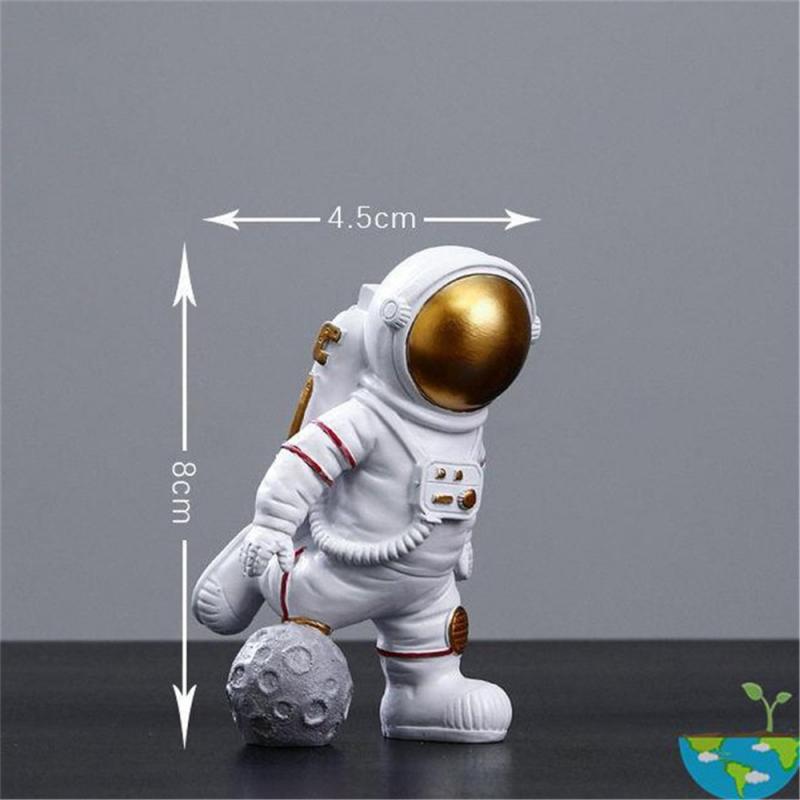 Resina Astronauta, Estátua para Quarto e Escritório, Spaceman, Miniatura Figurines, Acessórios de Decoração, Presentes