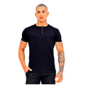 Camiseta Masculina Henley - Gola Padre c/ 3 Botões